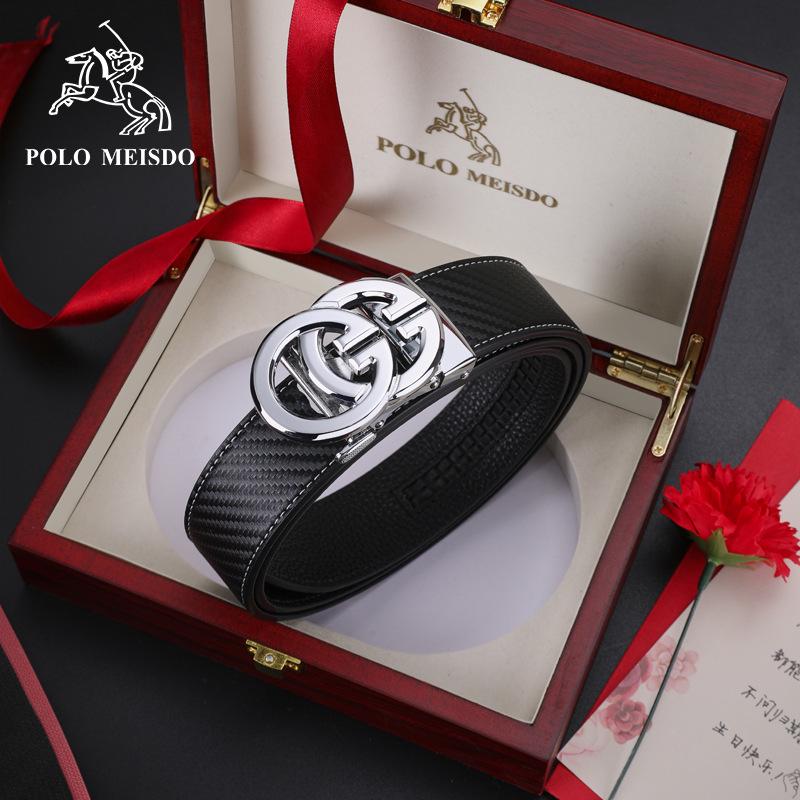 Paul Messier Herren Ledergürtel mit automatischer Doppel-G-Schnalle - Stilvoll & Vielseitig