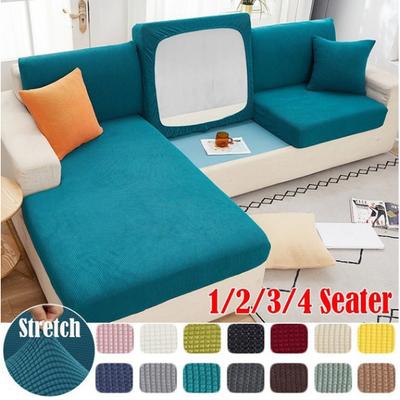 Elastic Sofa Seat Covers Set for Living Room Chaise Lounge 1/2/3/4 Seater Couch Cushion Cover Thick Corner Slipcover Furniture