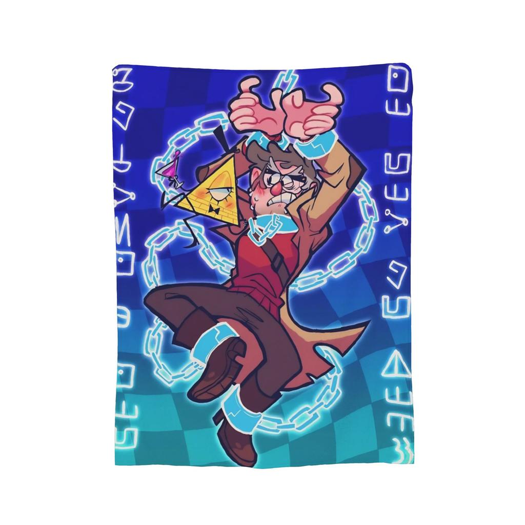 Gravitys Falls Bill Cipher Blanket Flannel  Super Warm Throw Blankets for Bedding Couch Bedroom Quilt