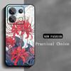Japan Art Red Spider Lily Pattern Phone Case For Redmi Note 14 13 12 11 Pro Plus S 5G 14C A3 Soft Black Phone Cover