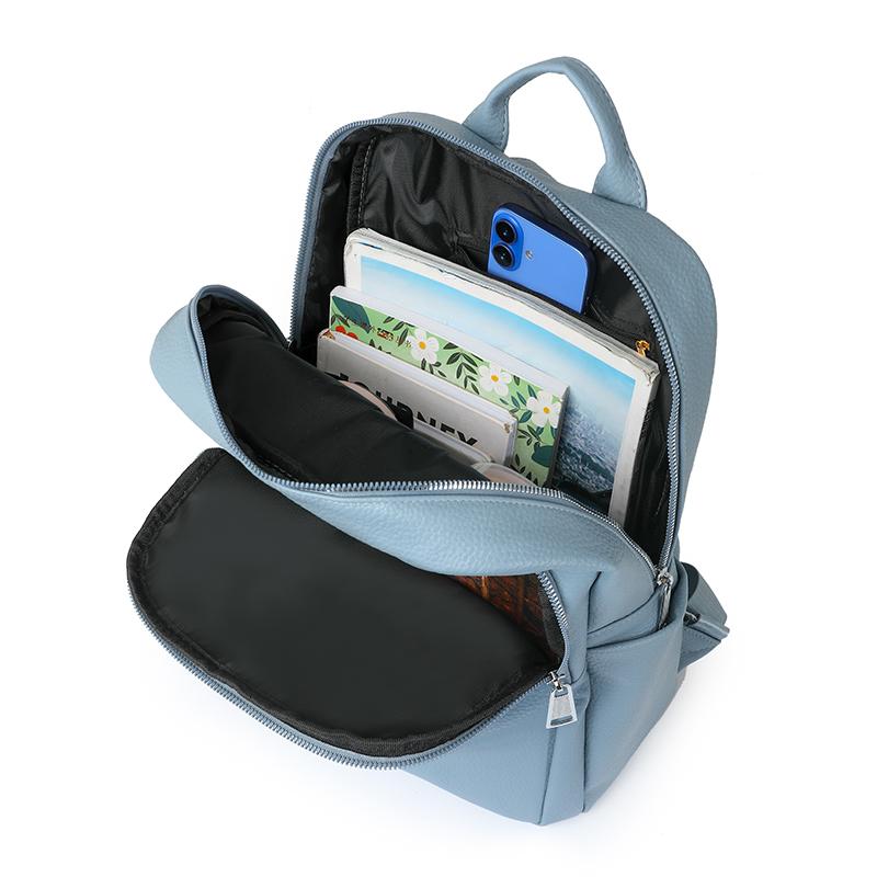 Women's Commuter Backpack Soft Leather Large Capacity Backpack