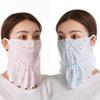 UV Protection Face Cover Sunscreen Veil Face Gini Mask Breathable Ice Silk Mask  Hiking