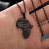 Irregular Stainless Steel Accessory Hip Hop Map Pendant Necklace