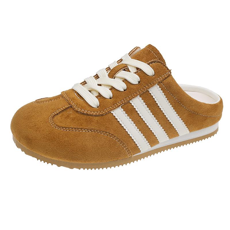 

2025 Интернет-знаменитости с тем же Баотоу полу-шлепанцы новая универсальная нишевая супер-огненная без каблука желтая ленивая одна педаль женская обувь 40 жёлтый