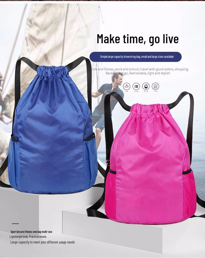 Large Capacity Outdoor Drawstring Sports Bag for Football & Basketball Training