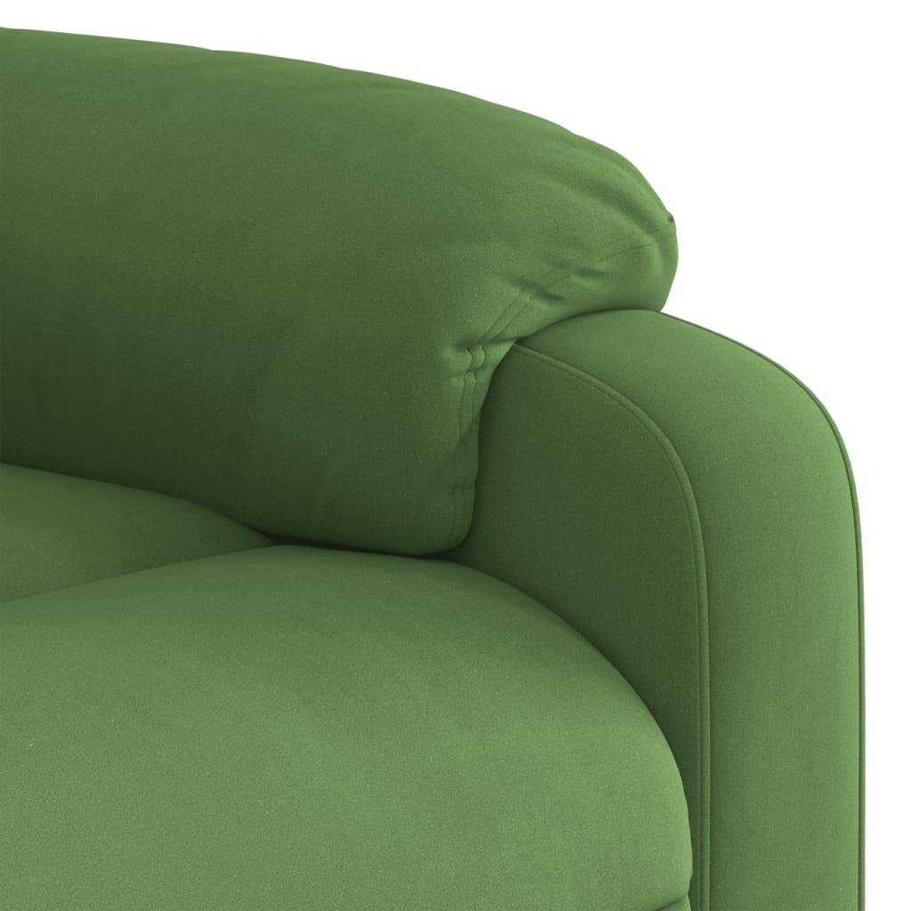 Electric Massage Chair Light Green Velvet
