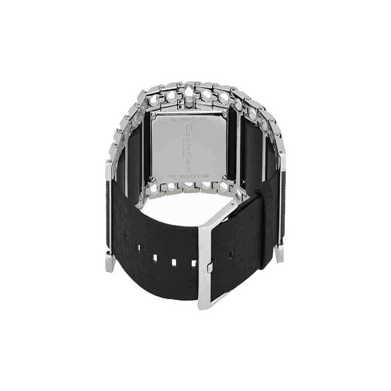 CALVIN KLEIN watch quartz movement leather stainless steel strap 30mm bla dial women's watch 30 meters waterproof K4R231C1