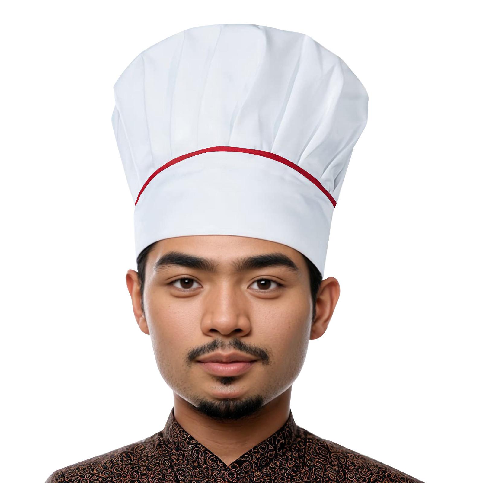 

Знаменитая шляпа шеф-повара, кондитерская, тканевая шляпа, рабочая шляпа, плиссированная шляпа One Size красный