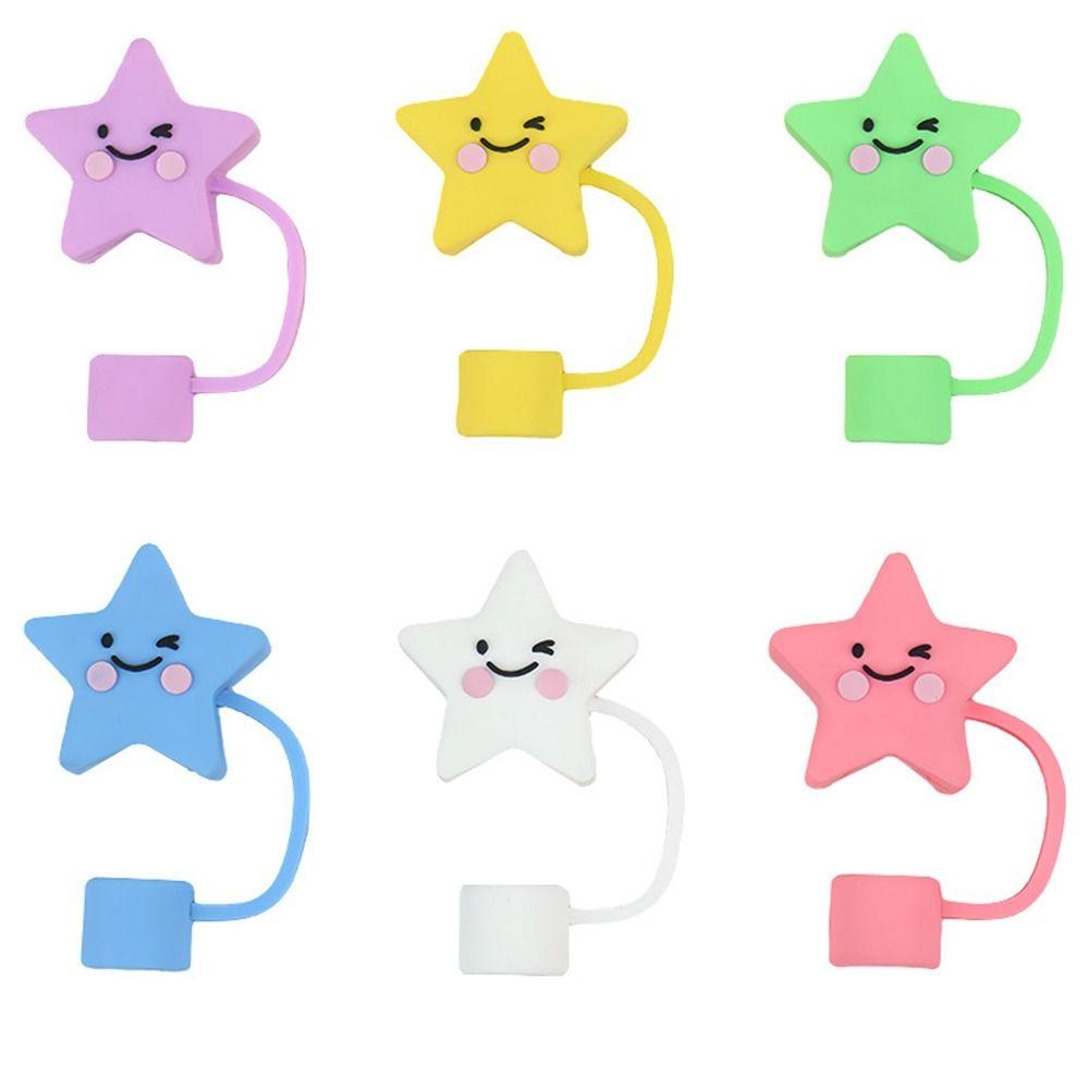 Reusable Drinking Dust Cap Silicone Straw Tips Cover Creative Silicone Straw Plug  Water Glass