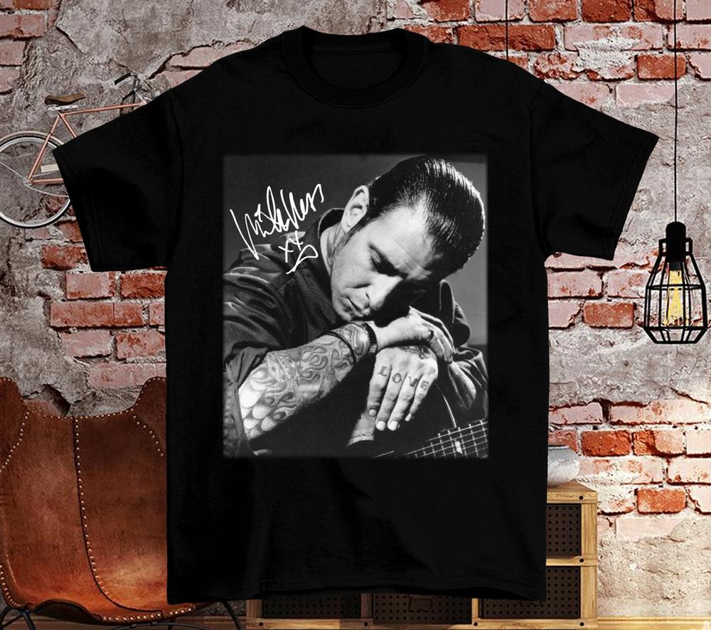 Редкая черная футболка с коротким рукавом Social Distortion с автографом Майка Несса, все размеры, FA1004, унисекс L