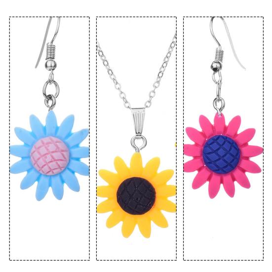 Orecchini Pendenti A Girasole E Margherita, Colore Oro, Stile Bohemien, Gioielli Artigianali Per Donna E Ragazza, Regalo Fatto A Mano