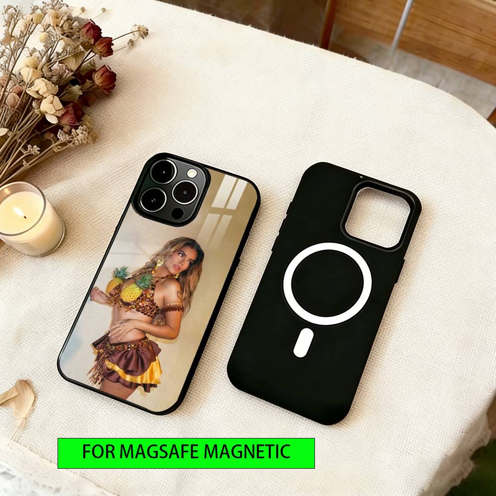 

Singer Karol G Phone Case For iPhone17,16,15,14,13,12,11 Plus,Pro Magnetic with Magsafe Wireless Charging iPhone14