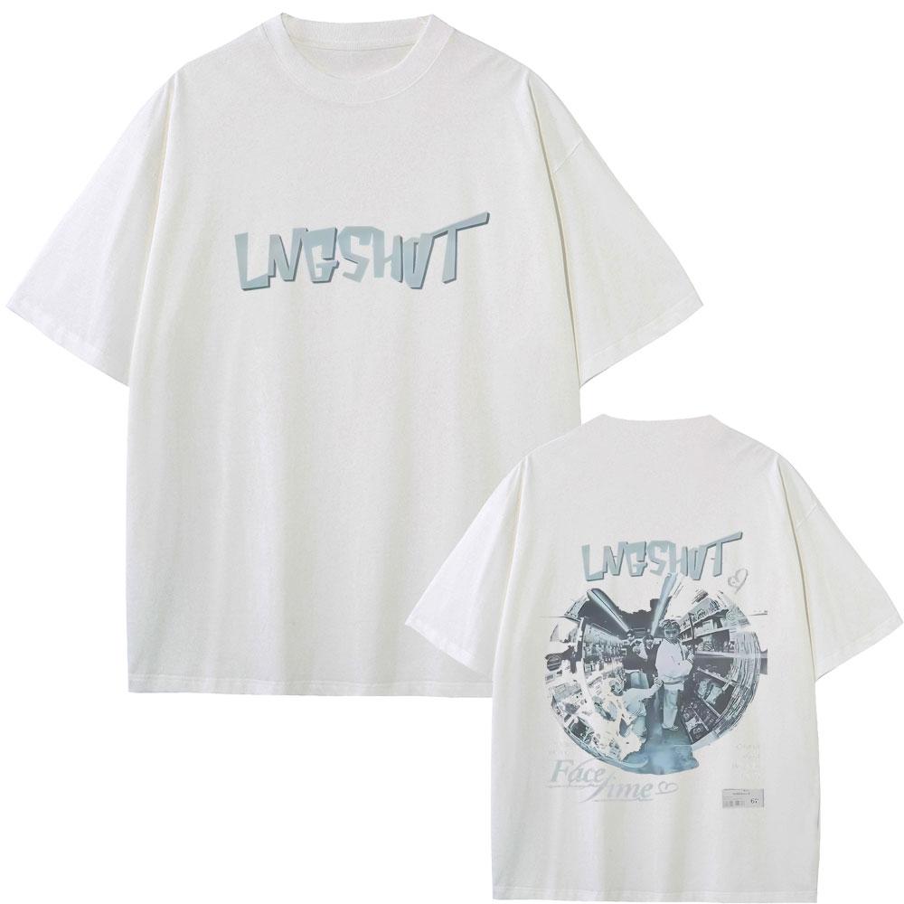 Korean Band Lngshot Graphic Tshirt Unisex Women Clothing Kpop Fashion Trend Short Sleeve Unisex Casual Oversized Crewneck T Shirts