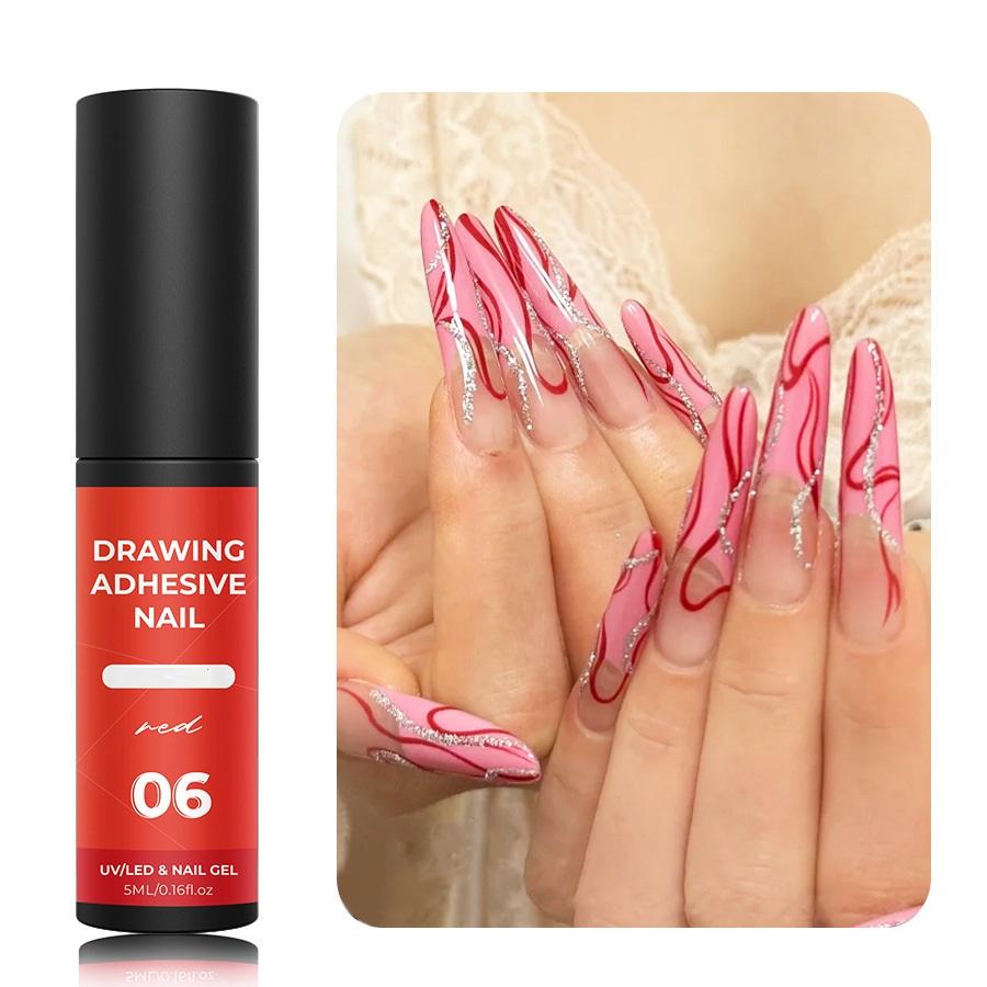 

5 мл рисунок УФ гель для ногтей эластичная подводка DIY веб-лак паутина гель-паук цветочные типсы для ногтей