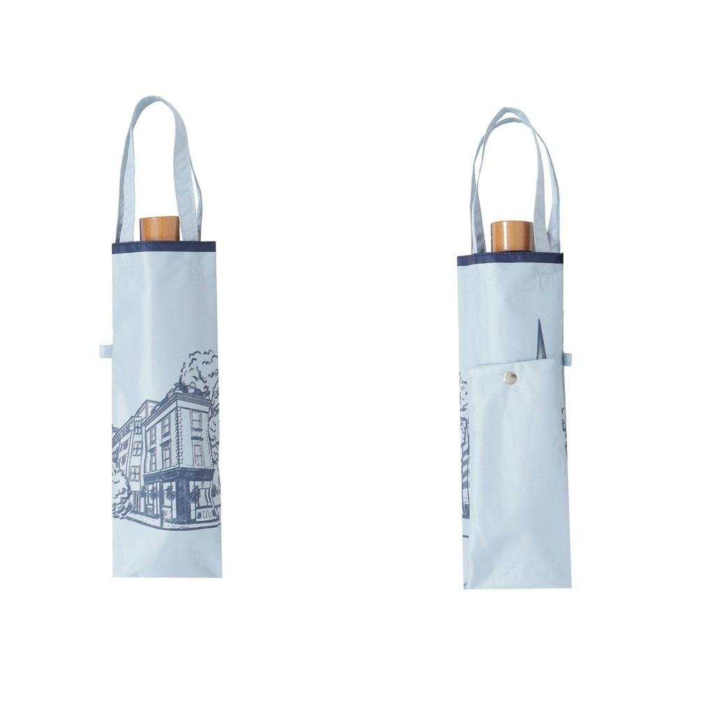 Moonbat Folding Parasol for Perfect for Sun and Premium Light Heat and UV Cityscape Includes Tote Product Blue "Solfeggio Mode" Women, Rain, Blocking,