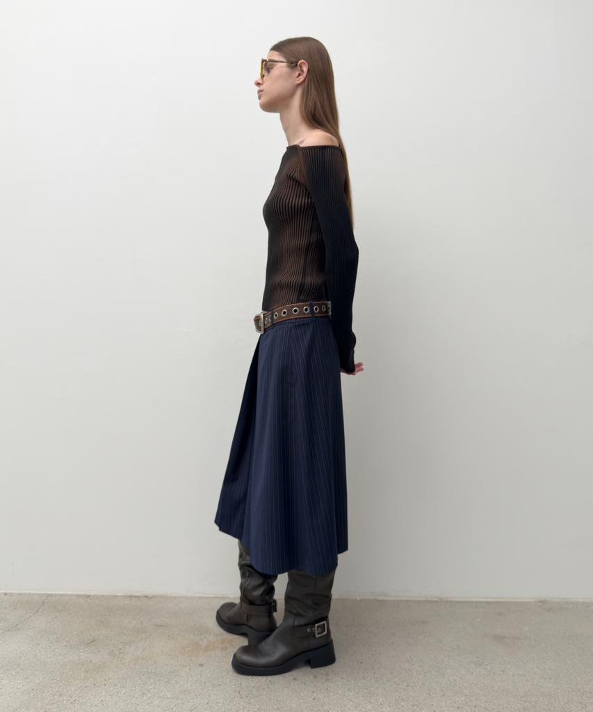 Daiaegeuneol One Off Shoulder Spray Knit (Black)