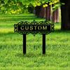 Metal Garden Sign Stake, Flower Yard Decor, Personalized Name Stake, Outdoor Garden Ornament