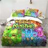 3D Print My Game Singing Monsters Printed Bed Set Duvet Cover Pillowcase Bedding Set Bed Linen Sheet Quilt Cover Queen King Size