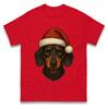 Dachshund Face Christmas T Shirt Tshirt Mens Womens Unisex Tops Tees
