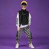 Hip Hop Streetdance Set voor Kinderen: Gilet, Jazzy Geruite Broek, Trendy Herfst BuitenKleding
