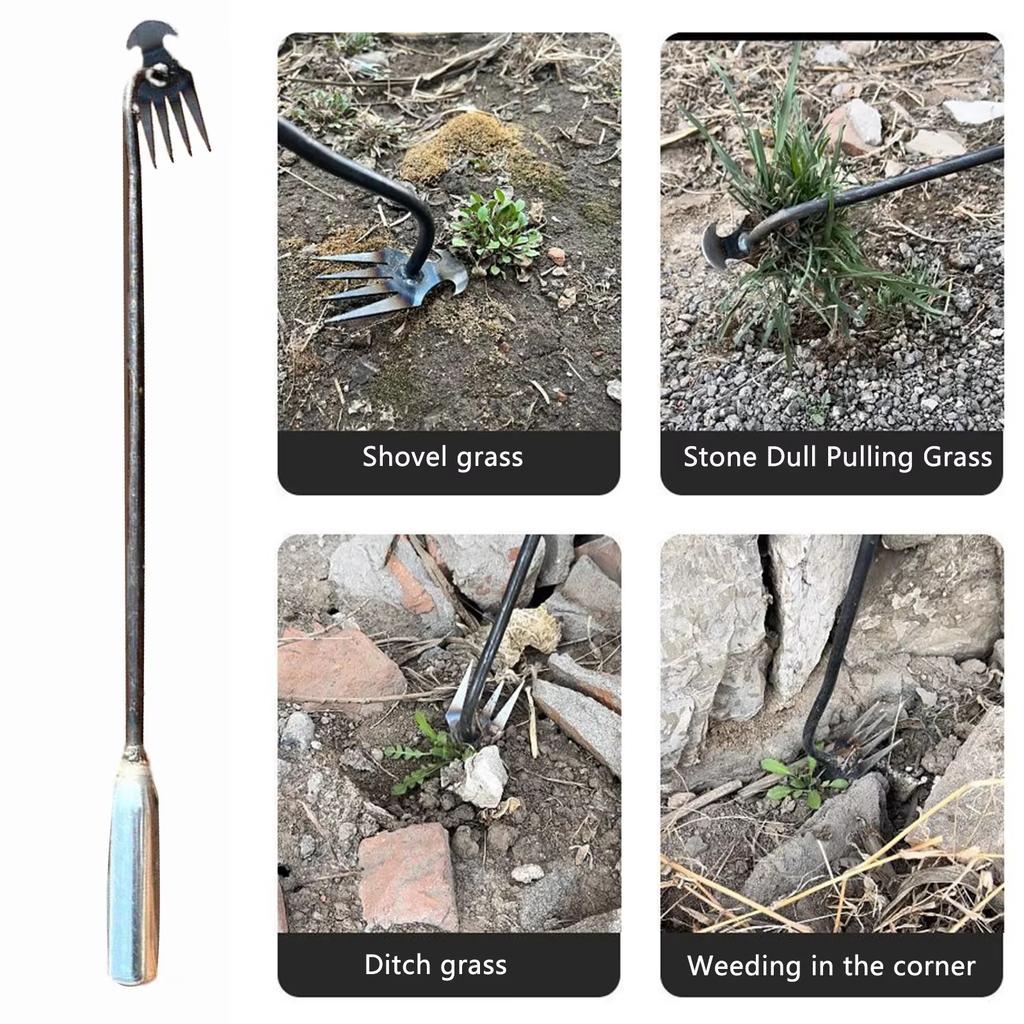 Uprooting Weeding Tools Carbon Steel Yard Lawn Weeder Loose Soil With Handles - Multifunctional Uprooting Weeding Artifact