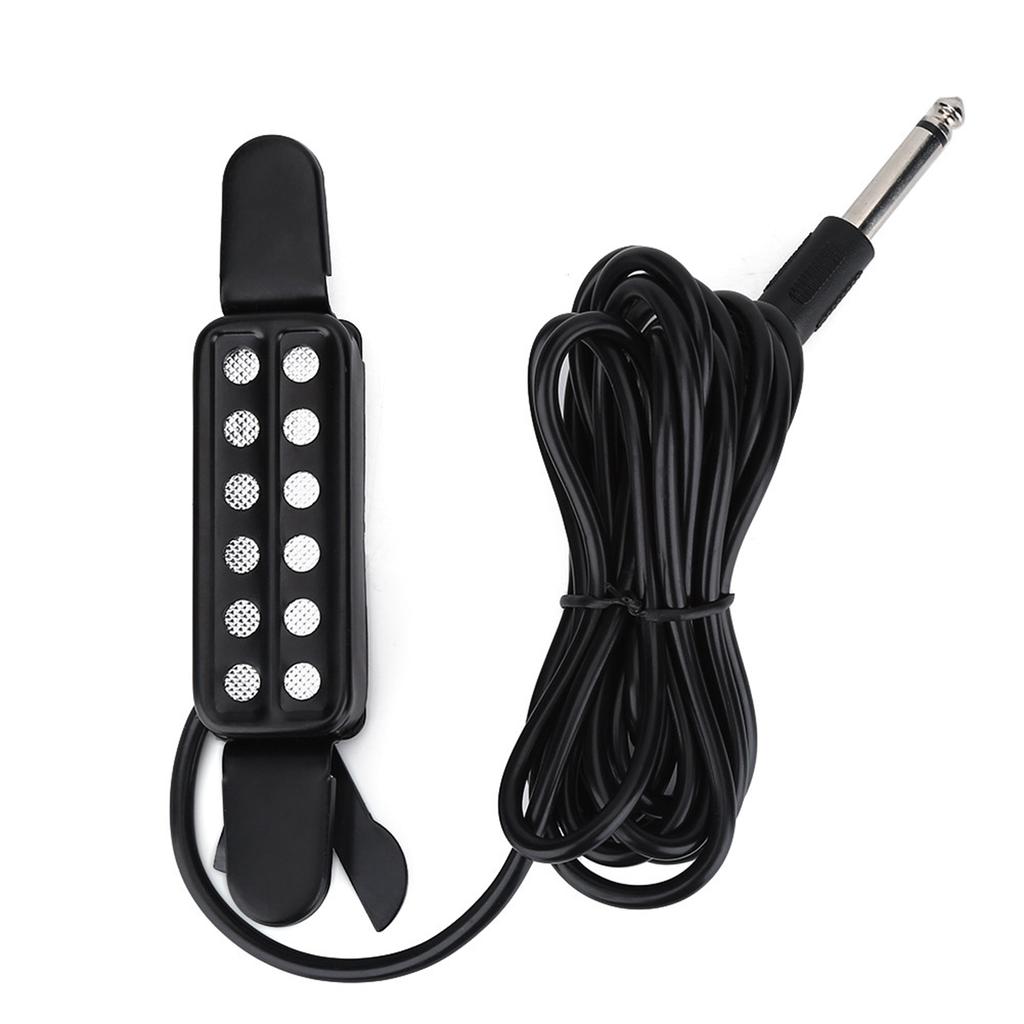 12 Lydhull Magnetisk Pickup Transduser for Akustisk Gitar Musikkinstrumenter Tilbehør
