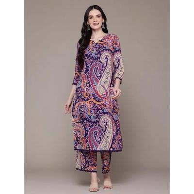 Women Designer Top Tunic Kurta Pant Set Indian Party Wear Pure Cotton Kurti 2368