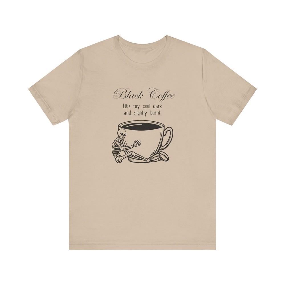 Skeleton Pumpkin Coffee Shirt Halloween Retro Fall Unisexs Graphic Tee S