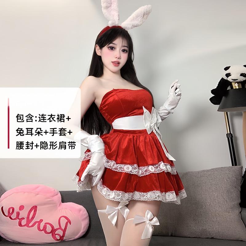 Sex Underwear Sexy Christmas New Year's Day C Bunny Uniform Robe Set Stage Performance Costume