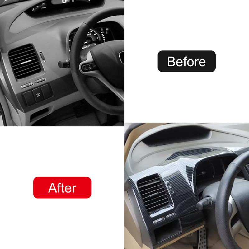 For Honda Civic 4 Doors 2006-2011 Car Accessories ABS Dashboard trument AC Vent Cover Trim 1PC