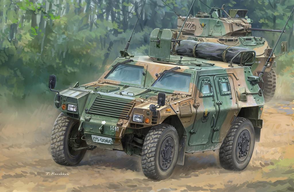 Military Series 15 Japan Ground Force Light Armored Vehicle Plastic Model Kit 1/72 No. Self-Defense (Reconnaissance Type)