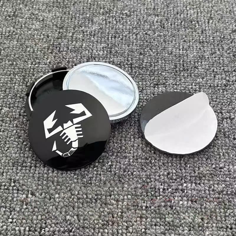 56mm Car Wheel Hub Cover Sticker Accessory For Fiat Abarth 500 Tipo FR Panda Argo Freemont Viaggio Bravo Punto Doblo Pulse Stilo