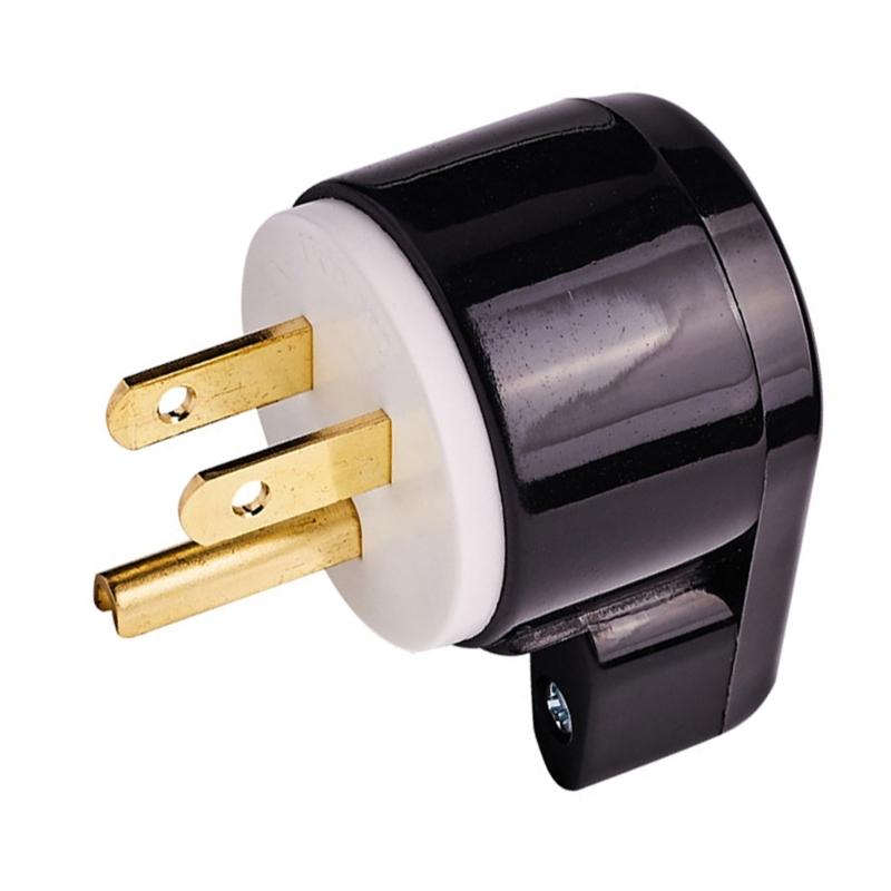 Nema 5 - 15P Plug 15A 125V 90 Degree Swivels Plug 15A 125V T Blade Connectors for Electrical Wiring Projects