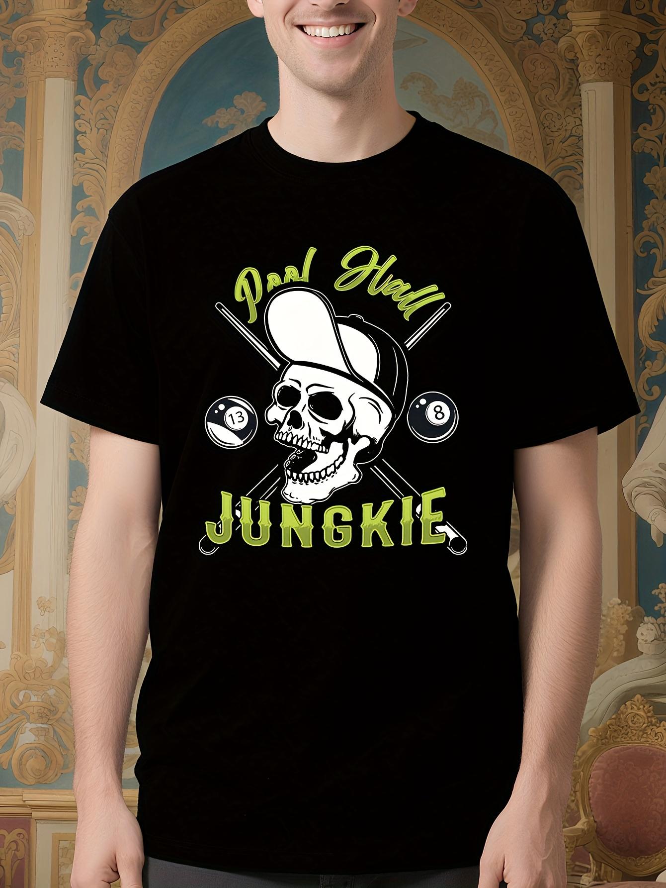 Funny Tshirt Funny Billiard Pool Hall Junkie Graphic Tshi... XXL