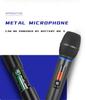 UHF Metal Wireless Microphone with Infrared Frequency Matching for Singing (One-to-Two)