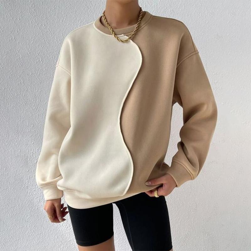 

ZANZEA Женские повседневные свободные топы с длинным рукавом в стиле пэчворк L