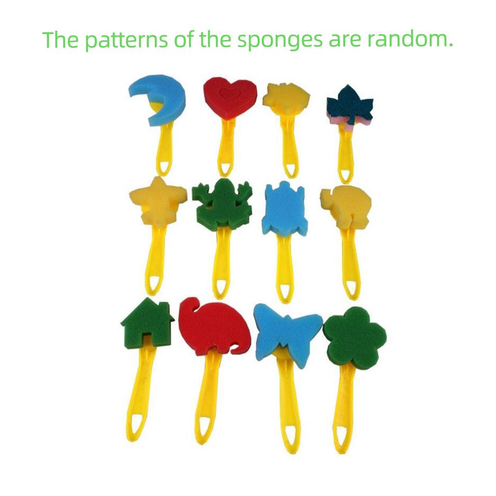 Koupit 51pcs Coloured Letters Sponges Digital Stamps With 5 Brushes Puzzle Art Painting Supplies