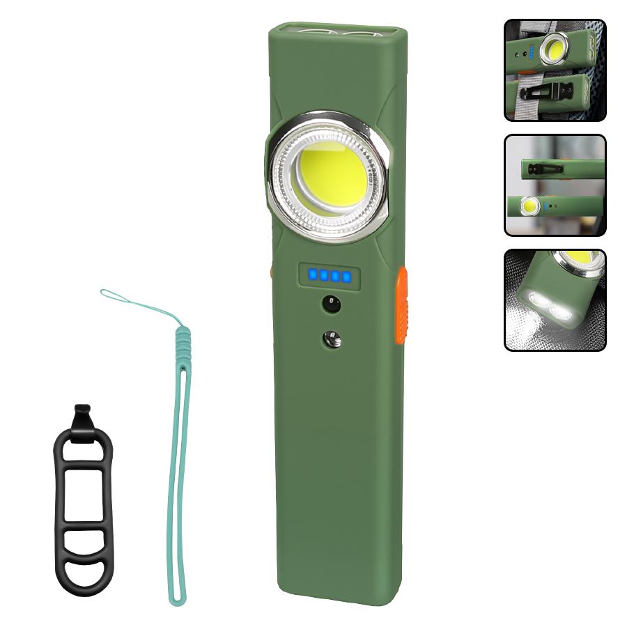 LED Intelligent Sensor Flashlight Warning Light USB Rechargeable Portable Hand Lamp Outdoor Lighting Camping Fishing Torch