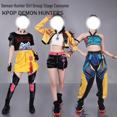 KPOP στολή κοριτσιού κυνηγού δαιμόνων: Lumi, Cos, Mila, Zoe Πλήρες Σετ Cosplay - Καυτές Πωλήσεις