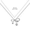 Elegant Bowknot Necklace Minimalist Metal Alloy Butterfly Knot Clavicle Chain Dainty Choker Jewelry for Women Teen Girls