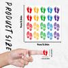 Self-Adhesive Paper Decorative Stickers for Party Decorative Presents Sealing Footprint 90x90mm Sticker: 20x16mm 20 patterns/pc