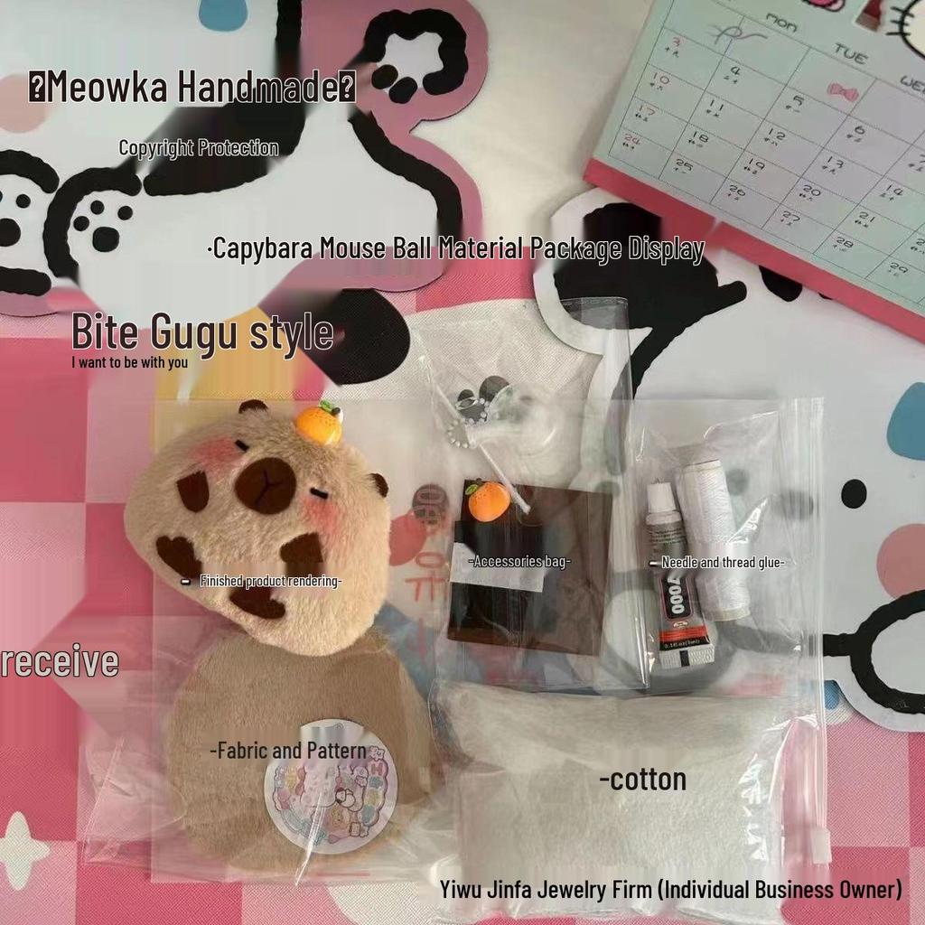 Round Capybara Squeaky Ball DIY Charm Kit