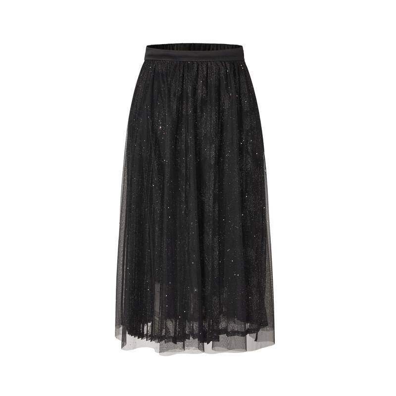 JUZUI Women's Elegant Lace A-Line Midi Skirt
