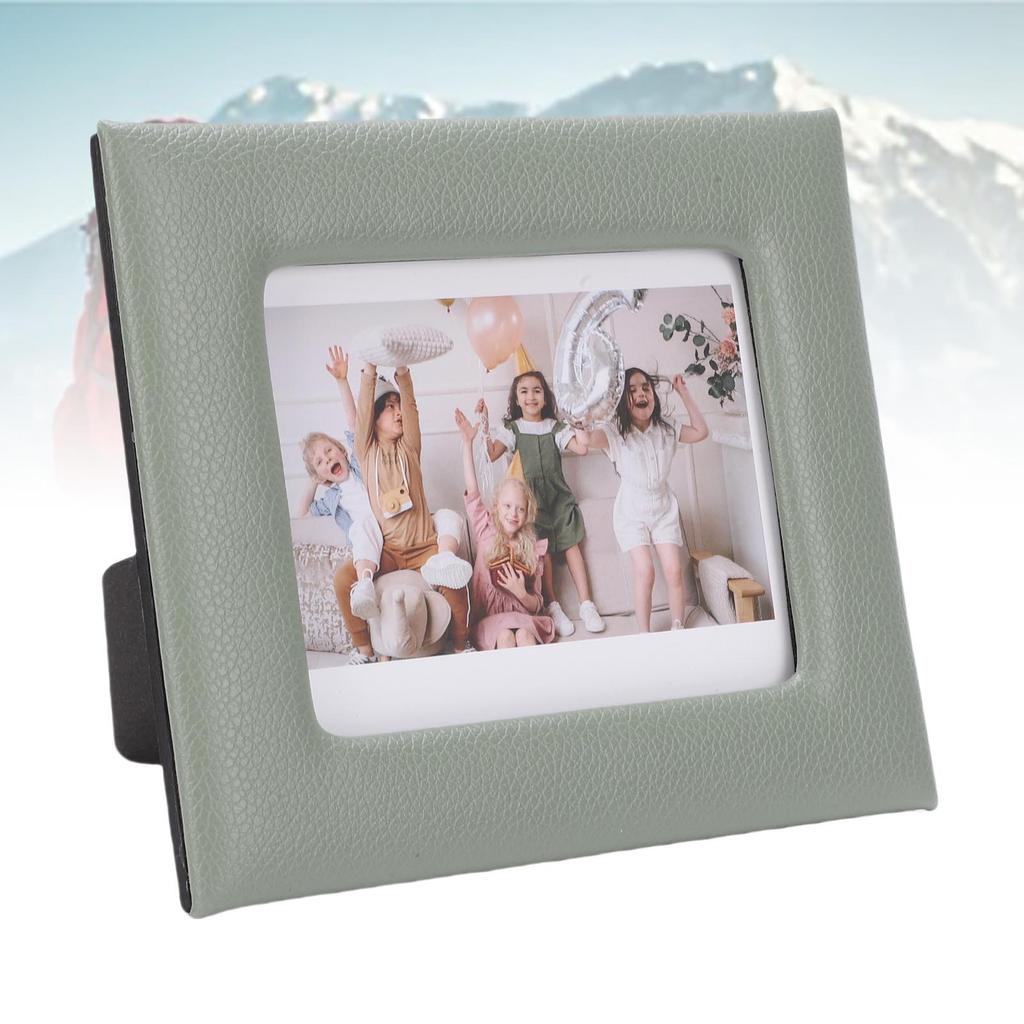 Fotorahmen passend für   Breiter Film PU-Leder Tischaufsteller Bilderrahmen für Schlafzimmer Wohnzimmer Bücherregal