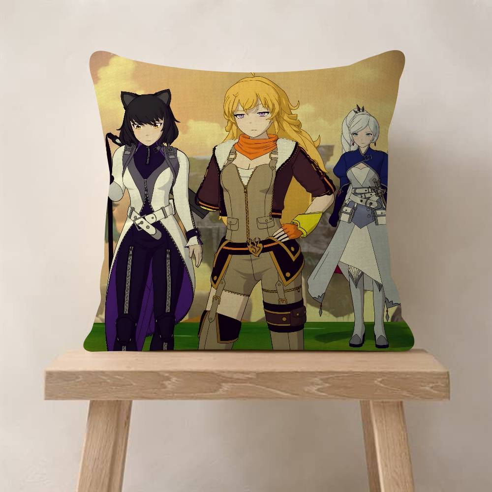 Web A-Animation R-RWBY Personalized Pillow Cover Kids Bedroom Wild Party Decor Pillowcase Kid Birthday Shower Gift