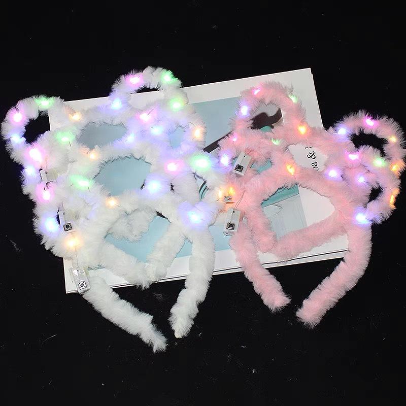 Luminous Feather Rabbit Ears Headband - Graduation Gift
