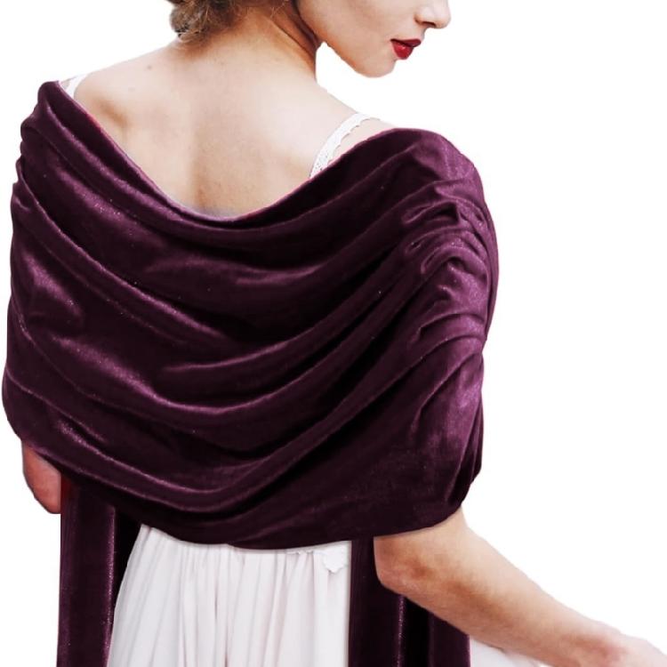 

Fashion Soft Plush Shawl Autumn Winter Shawl Outdoor Thicken Warm Shawl for Work Travel Or Leisures сливовий