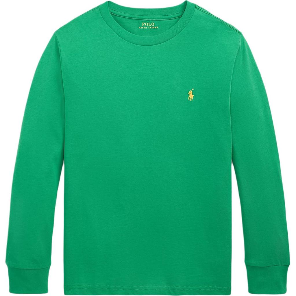 Polo Ralph Lauren Cotton Long Sleeve T-Shirt With Small Pony Logo Kids Tops Green 323854677-080