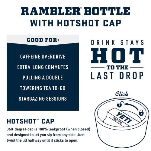 YETI Rambler 12oz Stainless Steel Vacuum Insulated Bottle with Hot Shot Cap, Key Lime
