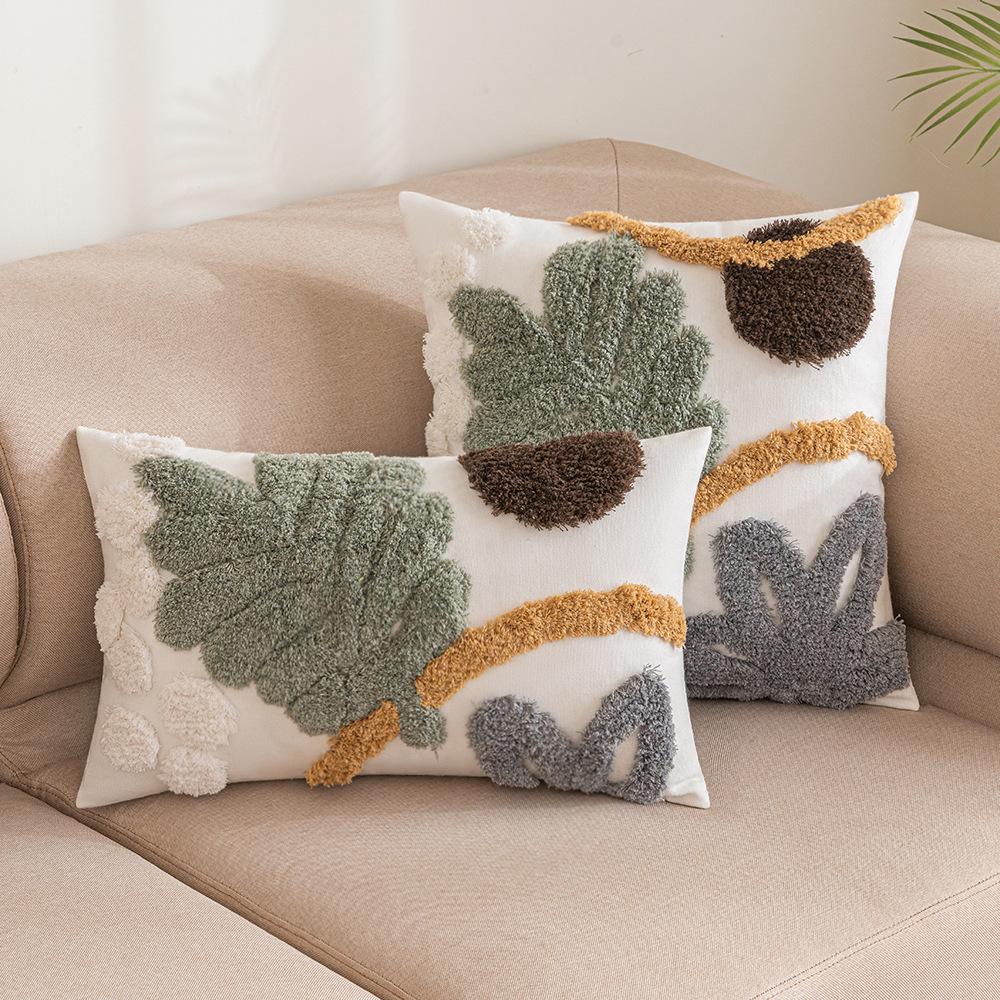 Home Decoration Ethnic Style Cushion Bedside Ins Moroccan Lace Tassel Tufted Pillow Cover